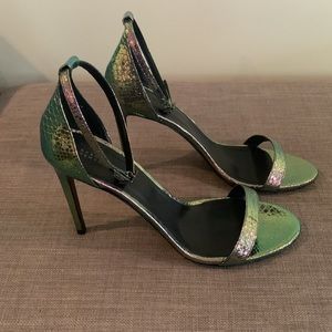 Barneys New York Single Ankle Strap Sandals, size 10.